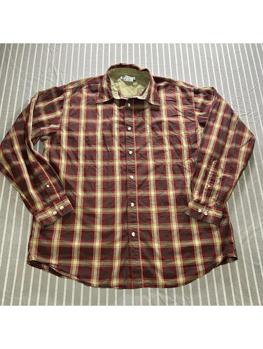 Columbia Men's XXL Button Shirt Long Sleeve Plaid Multicolor Classic